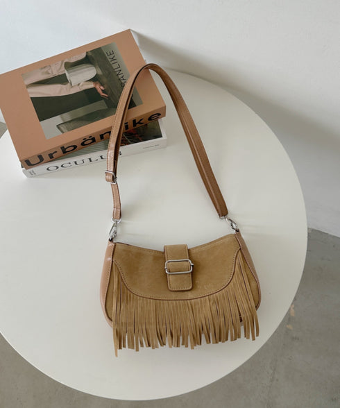 ベルトフリンジショルダーバッグ | CL1256028 | ベージュ