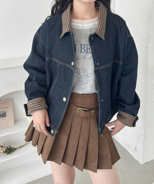 チェックカラーデニムジャケット | SL2253027 | ネイビー