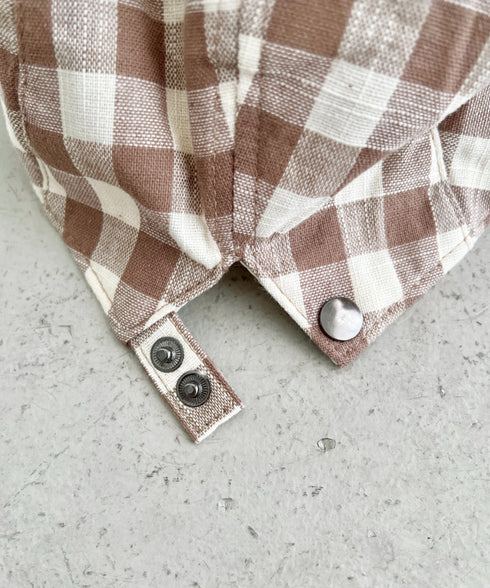 リボンチェックハンチング帽 | SL5256086 | ブラウン