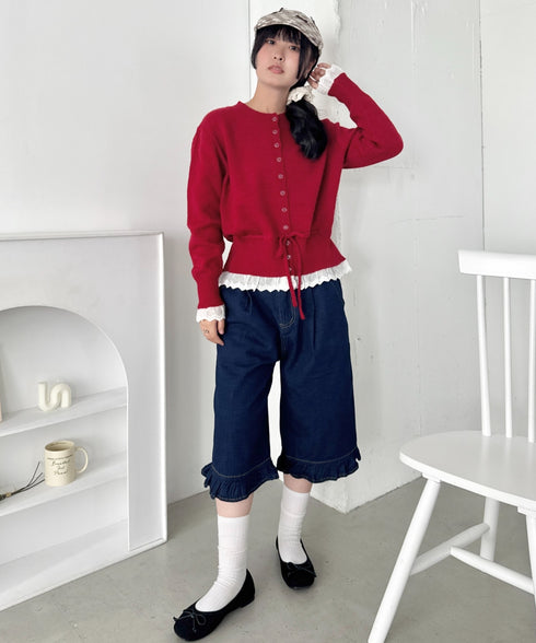 リボンチェックハンチング帽 | SL5256086 | ブラウン