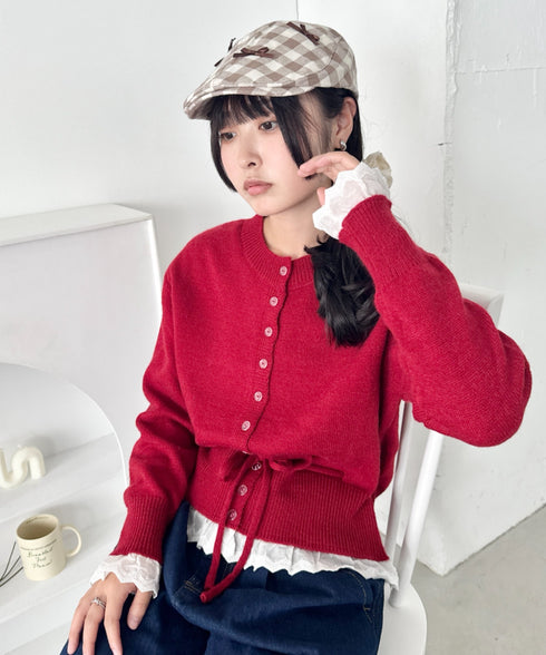 リボンチェックハンチング帽 | SL5256086 | ブラウン