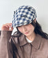 リボンチェックハンチング帽 | SL5256086 | ブルー