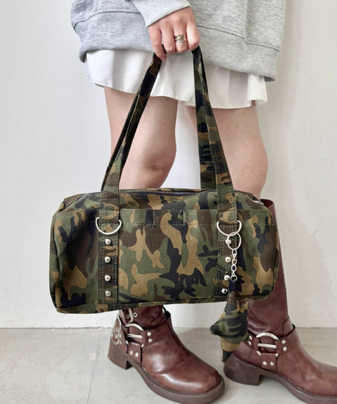 星型チャーム付きボストンバッグ | SL1256089 | カモフラージュ