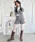 【セットアップ】レースアップベスト+ニットショートパンツ | SL2253028 | チャコールグレー