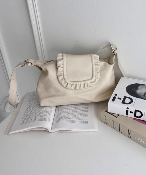 フリルフラップPUショルダーバッグ | SL1256092 | アイボリー