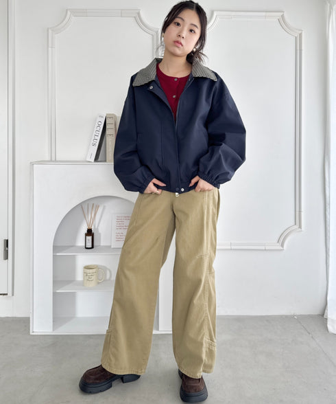 チェックカラーブルゾン | SL2253029 | ネイビー