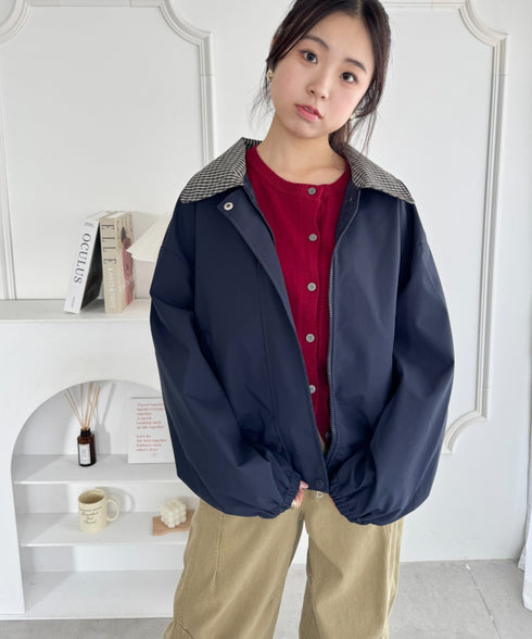 チェックカラーブルゾン | SL2253029 | ネイビー