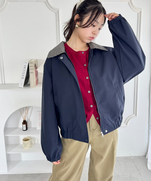チェックカラーブルゾン | SL2253029 | ネイビー