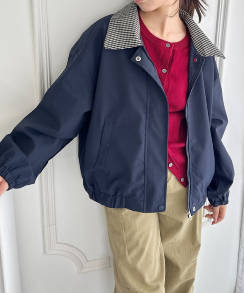 チェックカラーブルゾン | SL2253029 | ネイビー