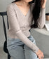 クロップドリブニットカーディガン | CL2253021 | ベージュ