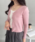 クロップドリブニットカーディガン | CL2253021 | ピンク