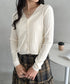 Vネックリブニットカーディガン | CL2253022 | アイボリー