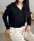 Vネックリブニットカーディガン | CL2253022 | ブラック