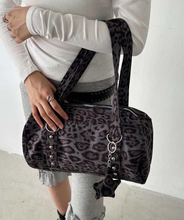 スタッズミニボストンバッグ | BA1256022 | レオパード