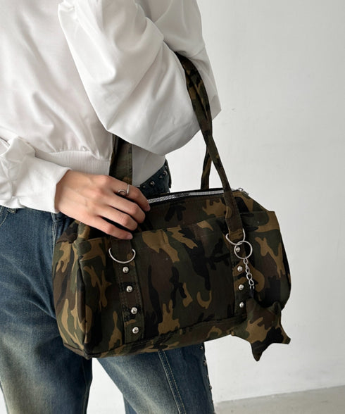 スタッズミニボストンバッグ | BA1256022 | カモフラージュ
