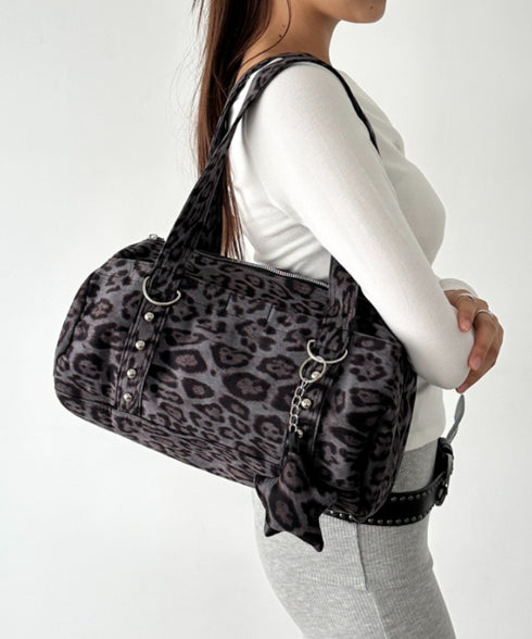 スタッズミニボストンバッグ | BA1256022 | レオパード