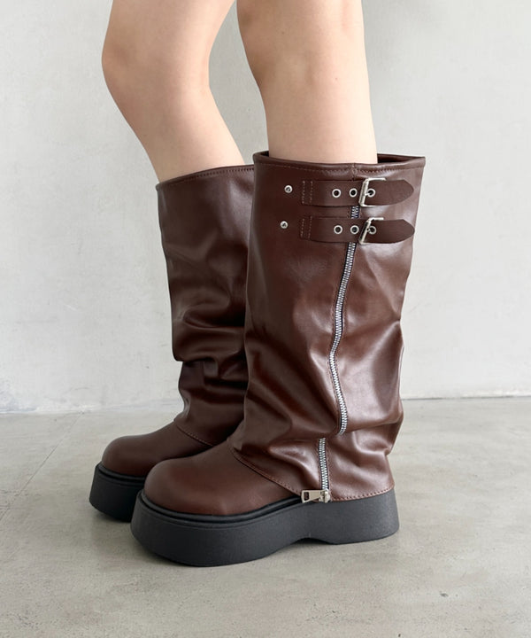 ヴィンテージカバーロングブーツ | BA3256025 | ブラウン