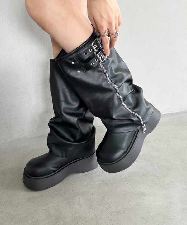 ヴィンテージカバーロングブーツ | BA3256025 | ブラック