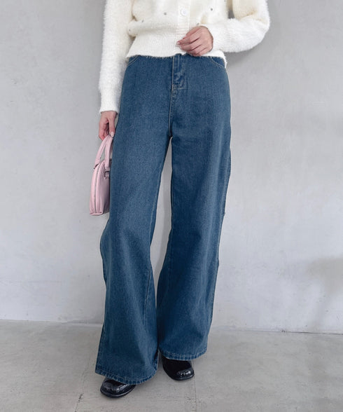 ローズモチーフデニムパンツ | LO2256051 | ブルー