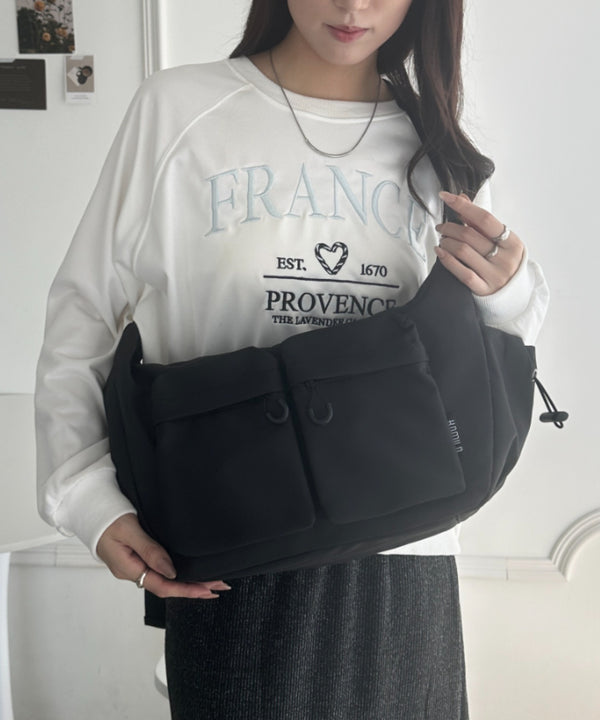 ダブルポケットボディバッグ ショルダーバッグ | WR1253046 | ブラック