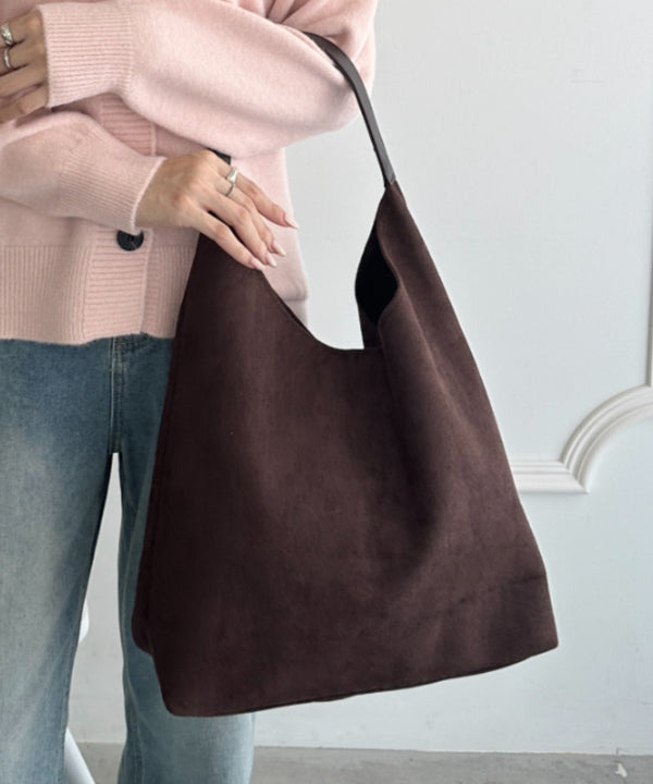 ポーチ付き スウェード風ワンハンドルバッグ | WR1253047 | ダークブラウン