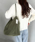 【A4収納可能】ポーチ付きナイロン大容量トートバッグ | MD1253052 | カーキ