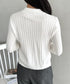 ケーブルポロニットトップス | CL2253026 | ホワイト