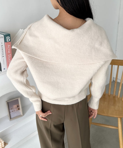 セーラーカラーダブルジップニットトップス | CL2256030 | アイボリー