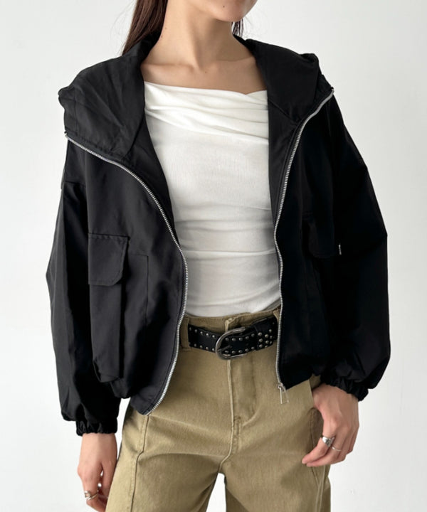 ショート丈マウンテンパーカー | BA2256028 | ブラック