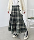 チェックティアードロングスカート | SL2256096 | グリーン