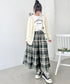 チェックティアードロングスカート | SL2256096 | グリーン