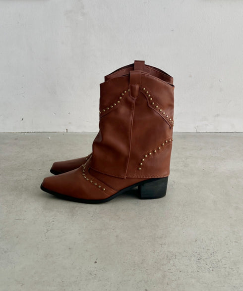 スタッズゲートルミドルブーツ | SL3256097 | ブラウン