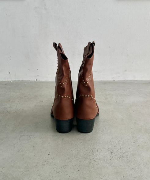 スタッズゲートルミドルブーツ | SL3256097 | ブラウン