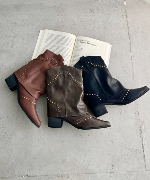 スタッズゲートルミドルブーツ | SL3256097 | ダークブラウン