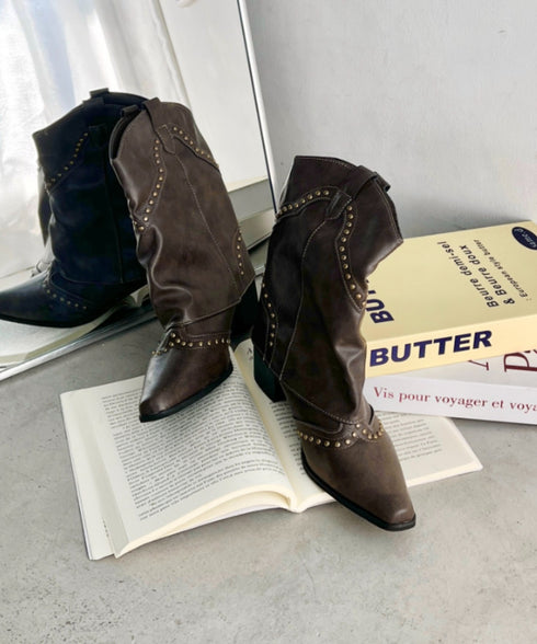 スタッズゲートルミドルブーツ | SL3256097 | ダークブラウン