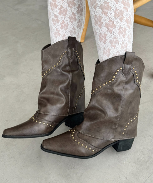 スタッズゲートルミドルブーツ | SL3256097 | ダークブラウン