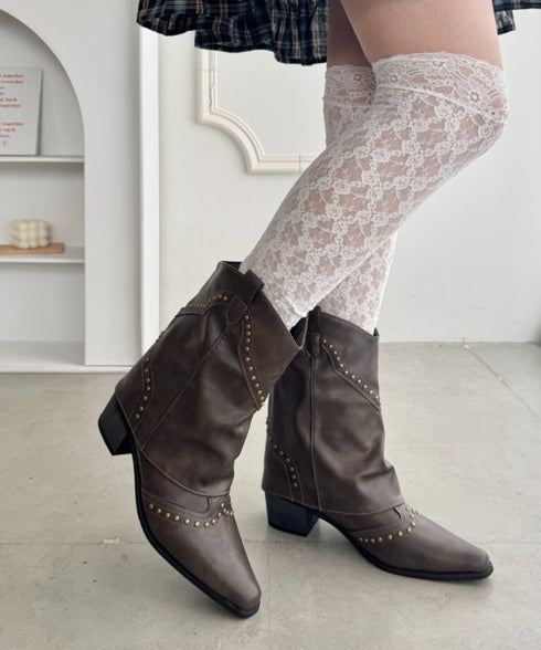 スタッズゲートルミドルブーツ | SL3256097 | ダークブラウン