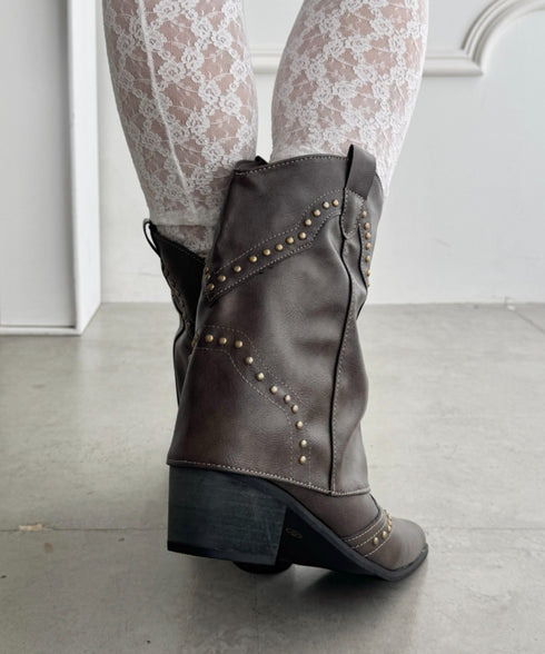 スタッズゲートルミドルブーツ | SL3256097 | ダークブラウン