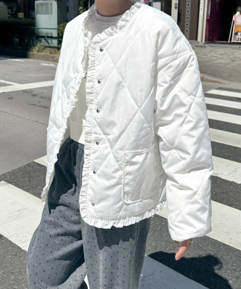 フリルキルティングジャケット | SL2256099 | ホワイト