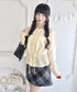 クロシェ切り替えリボンカーディガン | LO2254006 | イエロー
