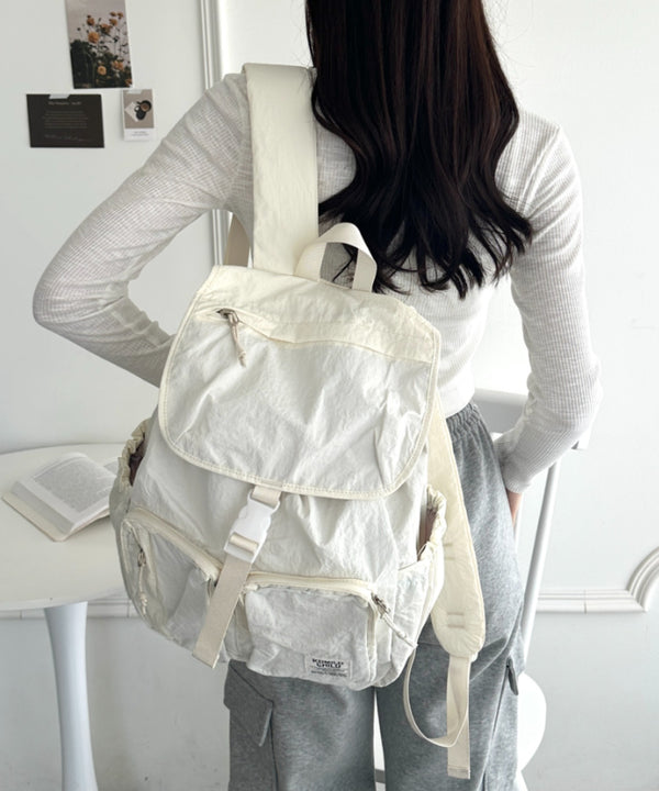 【A4収納可】多ポケットフラップバックパック | WR1256005 | アイボリー