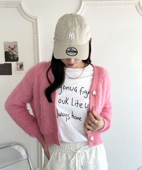 シャギーニットショートカーディガン | WR2256009 | ピンク