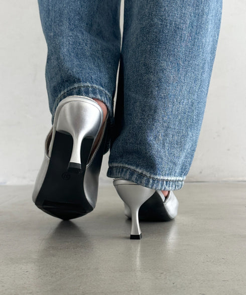 ピンヒールリボンパンプス | MD3256002 | シルバー