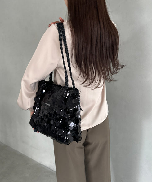 スパンコールパーティーバッグ | MD1256005 | ブラック