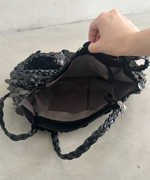 スパンコールパーティーバッグ | MD1256005 | ブラック