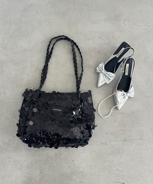 スパンコールパーティーバッグ | MD1256005 | ブラック