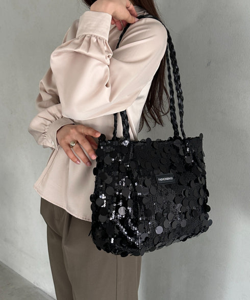 スパンコールパーティーバッグ | MD1256005 | ブラック