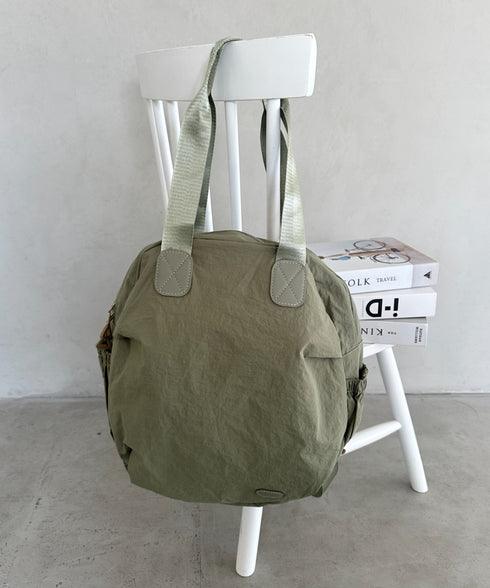 大容量 3WAY丸形バックパック マザーズバッグ トートバッグ | MD1256006 | カーキ