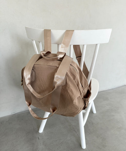 大容量 3WAY丸形バックパック マザーズバッグ トートバッグ | MD1256006 | ベージュ