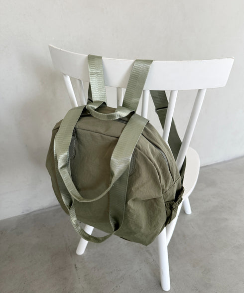 大容量 3WAY丸形バックパック マザーズバッグ トートバッグ | MD1256006 | カーキ